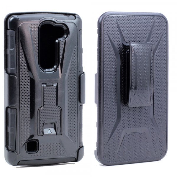 Wholesale LG Volt 2, G4 Mini, C90 Holster Combo Belt Clip Case (Black)